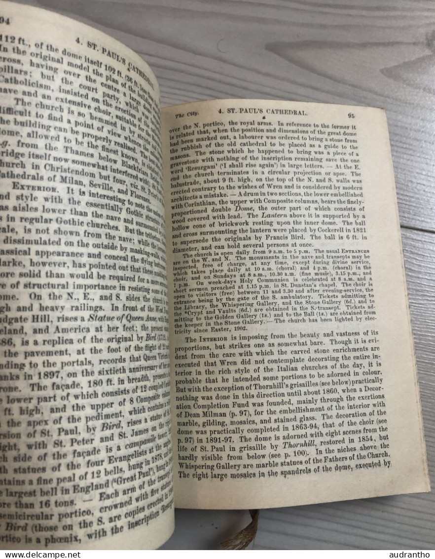 Guide Bedeker's LONDON AND IT'S ENVIRONS By Karl Baedeker 1915 Handbook For Travellers - Cultura