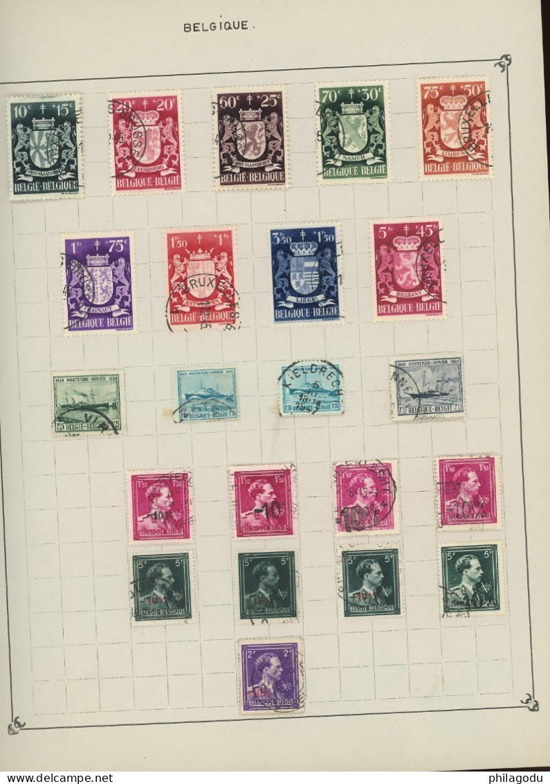 1944-1953  Ø. Y&T.        Cote. ? -€.  Timbres Choisis - Usados