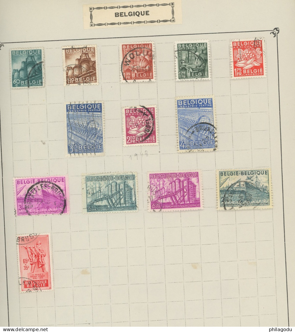 1944-1953  Ø. Y&T.        cote. ? -€.  timbres choisis