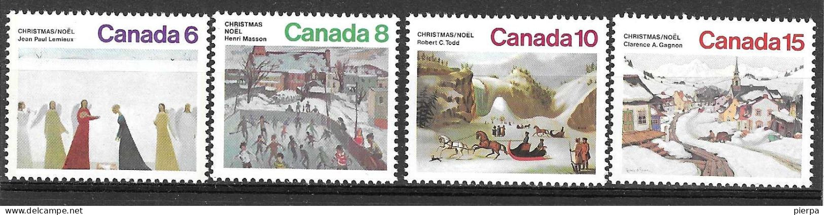 CANADA - 1974 - NATALE - SERIE 4 VALORI  -  NUOVA MNH** (YVERT 550\3 - MICHEL 576\9) - Neufs