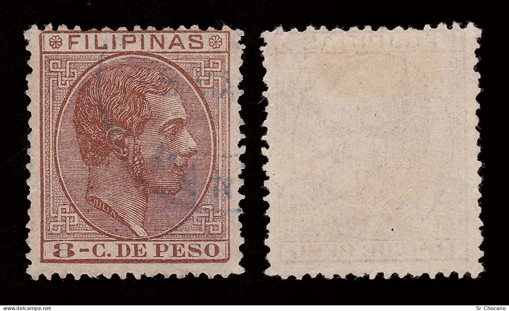 FILIPINAS.1880-83. Alfonso XII.8 Ct.castaño.Usado. Edifil 62 - Filippijnen