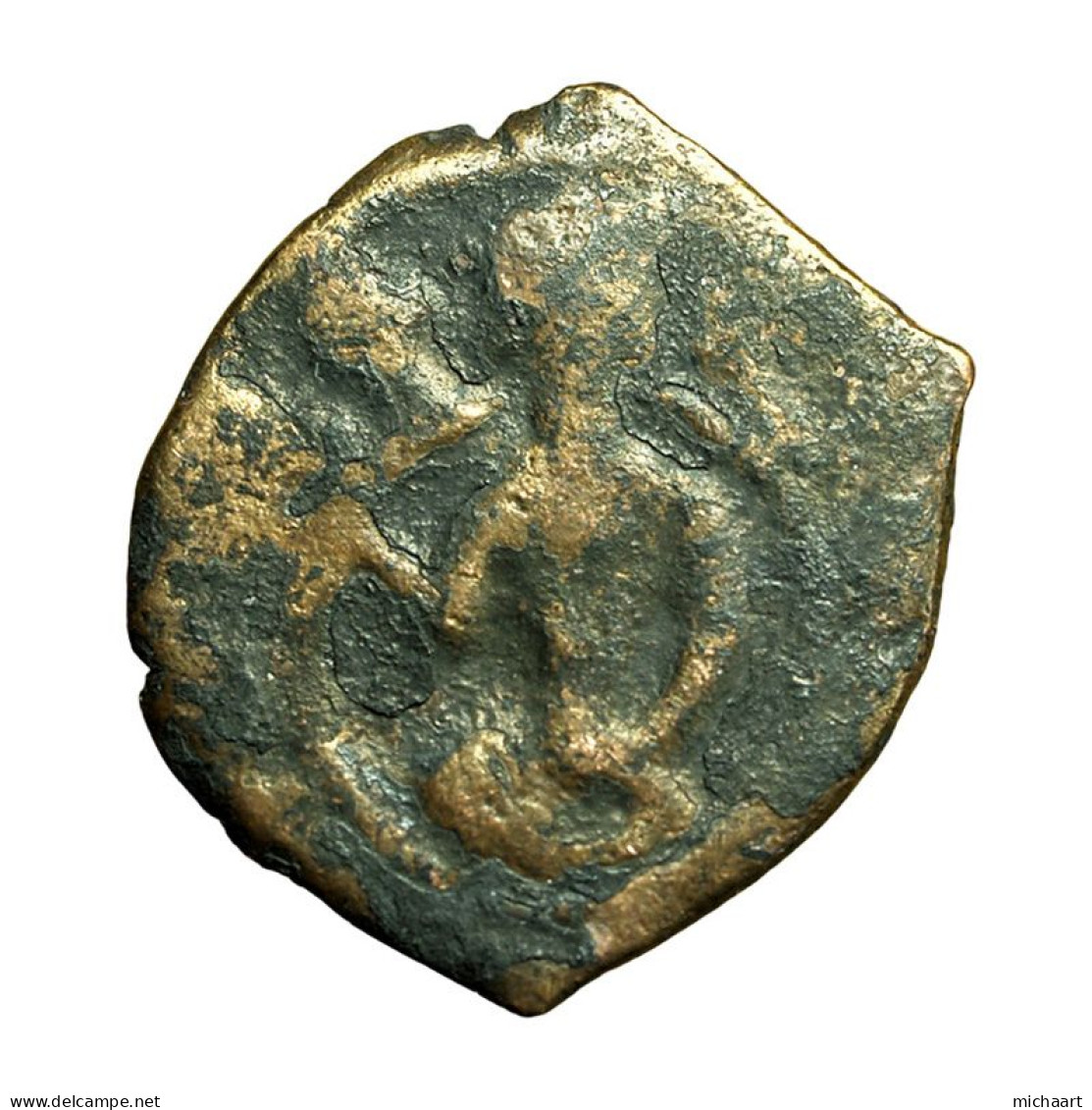 Cilician Armenia Medieval Coin Levon III 18mm King / Cross 04384 - Armenia