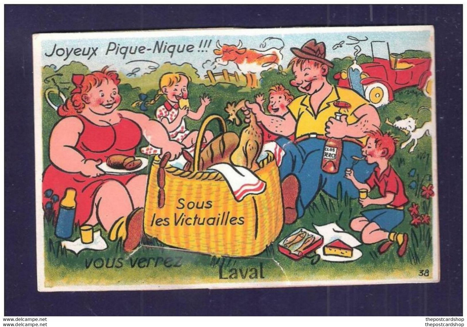 FRANCE LAVAL NOVELTY Carte à Système Complète - JOYEAUX PIQUE-NIQUE SOUS LES VICTUAILLES VOUS VERREZ LAVAL NOVEL - Laval