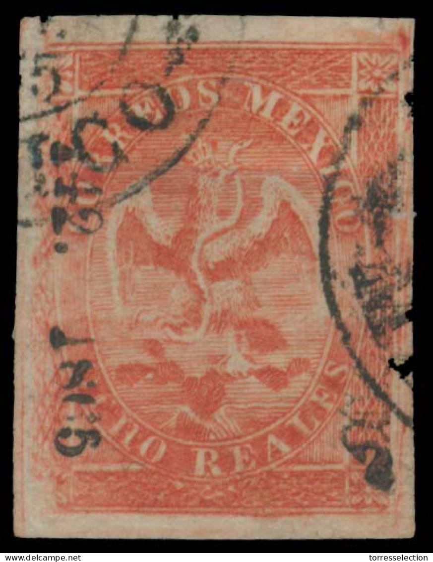 MEXICO. 1864-5. Fourth Period. Eagle 8rs, Mexico Name Consignement 142-1865 Cds. Large Nice Margins. Lovely Cond. XF. - México