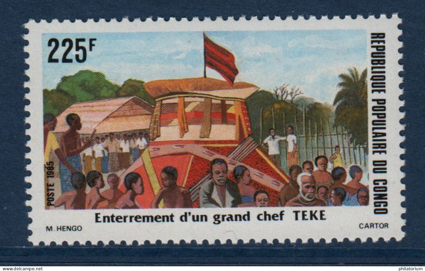 Congo, **, Yv 750, Mi 998, SG 989, Funérailles D'un Chef De La Tribu Teke, - Neufs