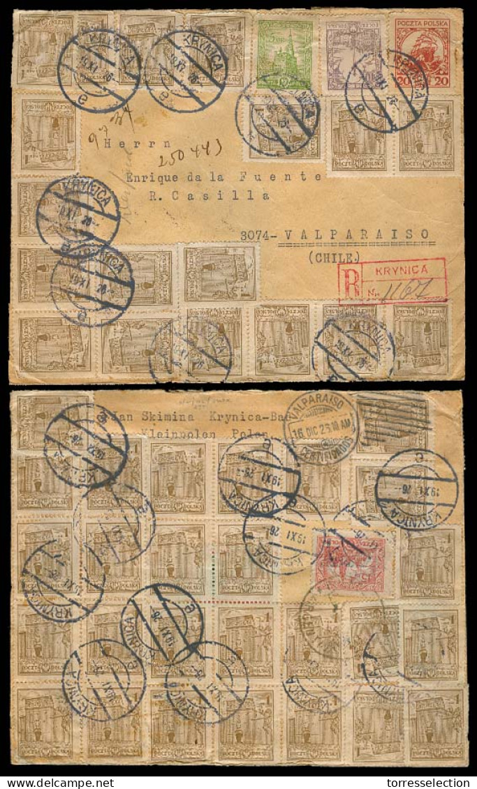 POLAND. 1926. Krynica - CHILE. Multifkd Env. Espectacular. - Altri & Non Classificati