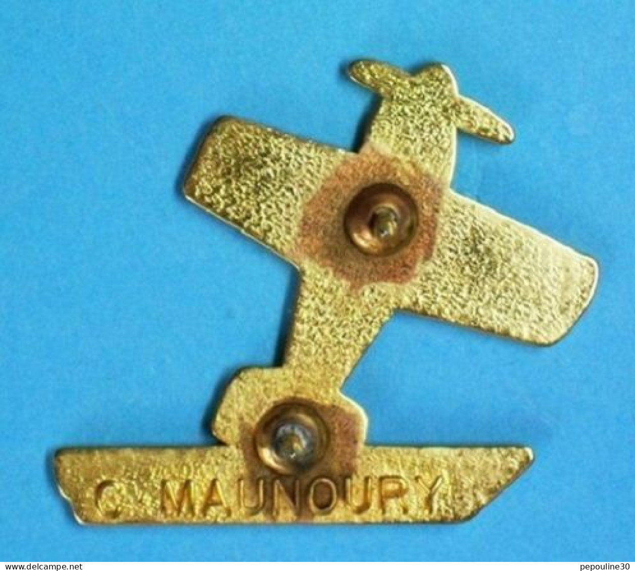 1 PIN'S //   ** AVION / EMS / CHRONOPOST ** . (C. Maunoury) . Double Attache - Avions