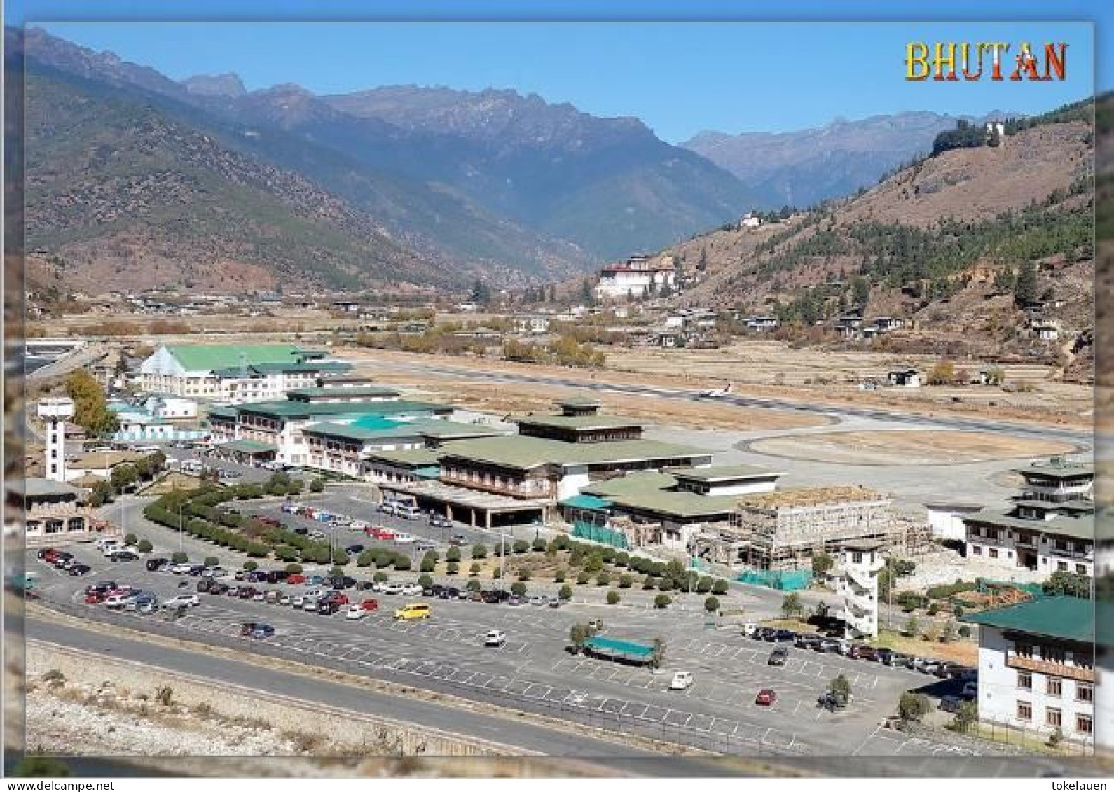 Kingdom Of Bhutan Himalayas Airport Runway Airplanes Flughafen Flugzeuge - Bhutan