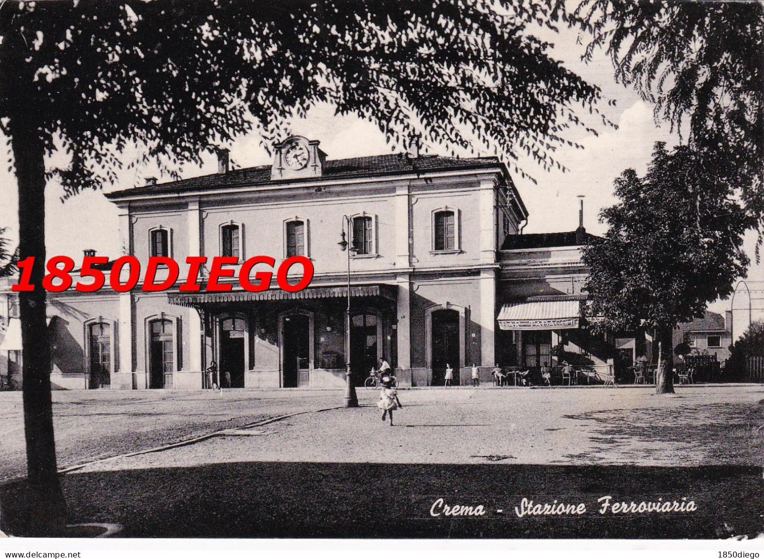 CREMA - STAZIONE FERROVIARIA F/GRANDE VIAGGIATA 1953 ANIMATA - Cremona