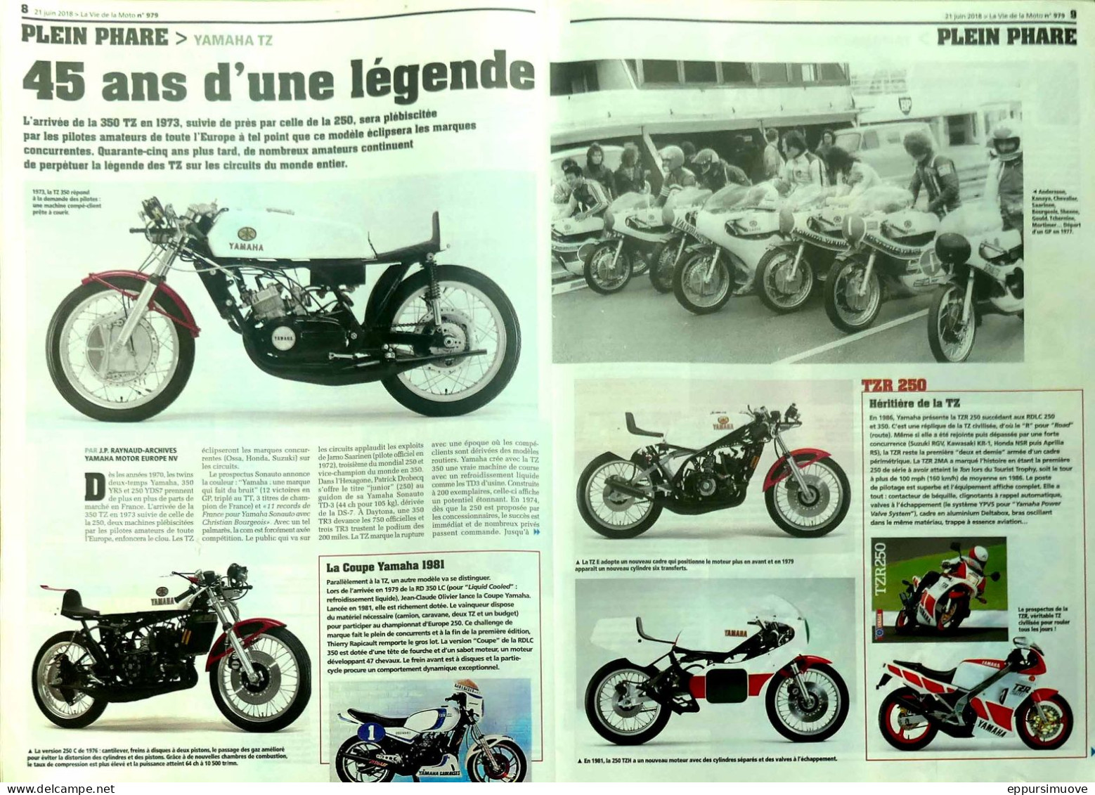 Article Papier 5 Pages MOTO YAMAHA TZ Juin 2018 LVMF - Ohne Zuordnung