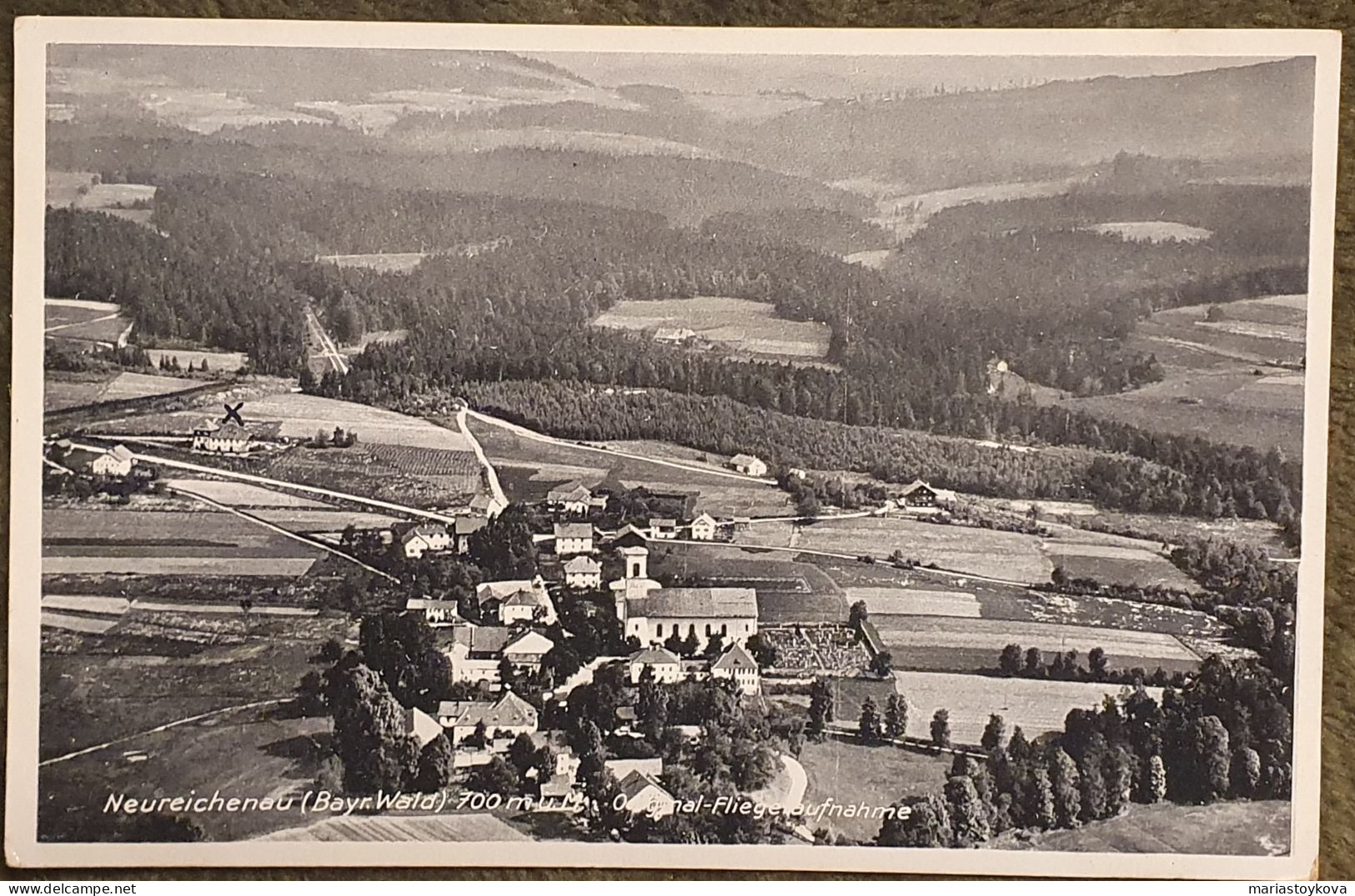 Neureichenau, Bayer. Wald, Fliegeraufnahme. - Freyung