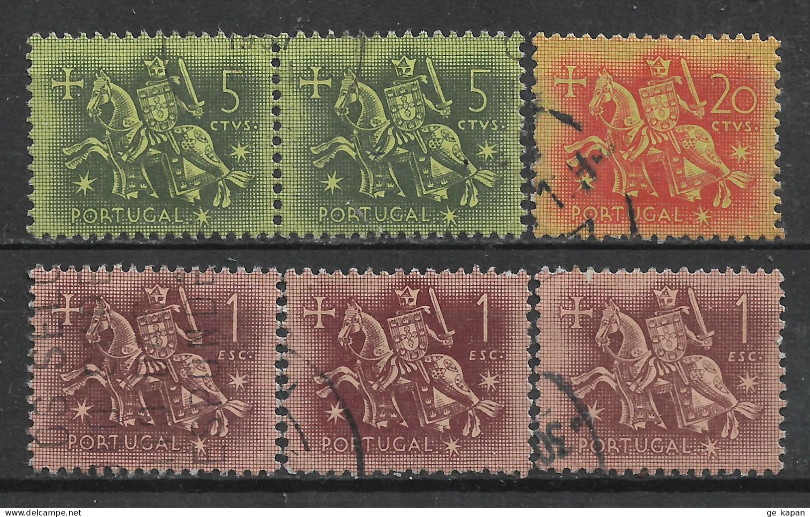1953 PORTUGAL SET OF 6 USED STAMPS (Michel # 792,794,797) - Usado