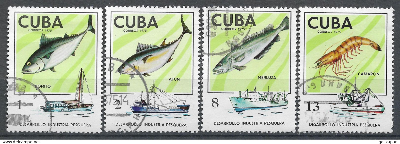 1975 CUBA Set Of 4 Used Stamps (Michel # 2030,2031,2033,2035) CV €1.80 - Used Stamps