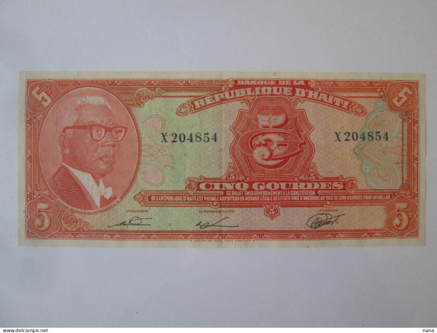 Haiti 5 Gourdes 1979 AUNC Banknote See Pictures - Haiti