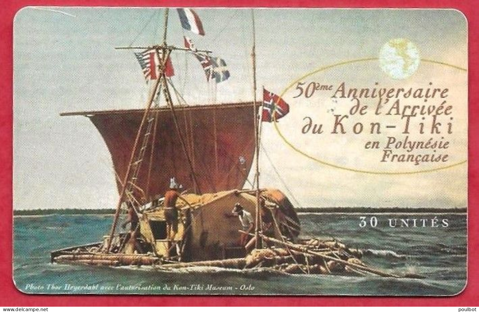 Télécarte Polynésie  PF 60 Kon Tiki - Polynésie Française