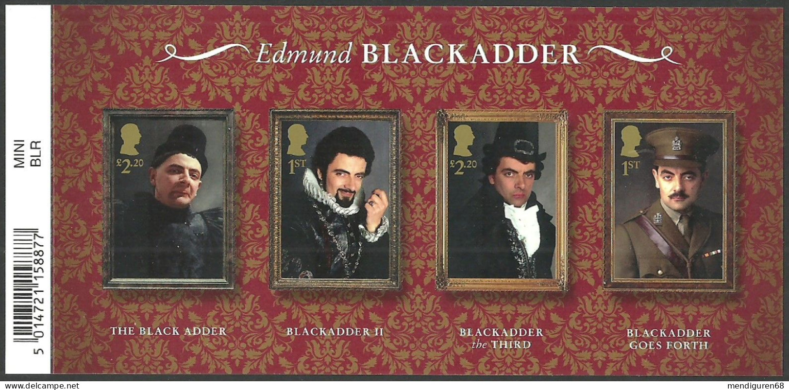 GROSSBRITANNIEN GRANDE BRETAGNE GB 2023 M/S BLACKADDER MNH SG MS5029 MI B5198-201 YT F5589-92 SN SH4375 - Neufs