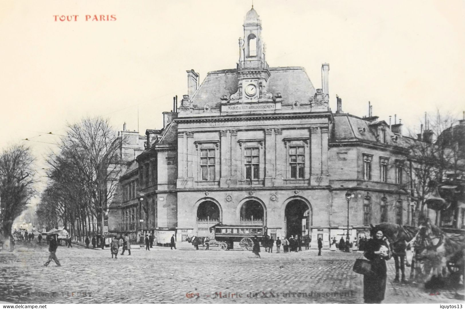 CPA - TOUT PARIS - N° 663 - Mairie Place Gambetta - (XXe Arrt.) - Coll. F. Fleury - TBE - Arrondissement: 20