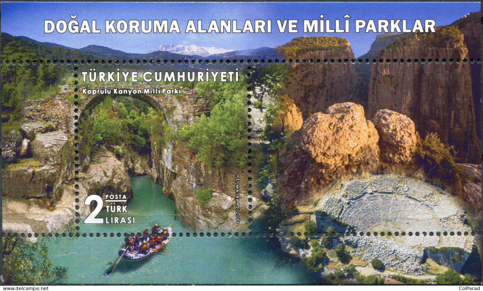 TURKEY - 2019 - SOUVENIR SHEET MNH ** - Köprülü Canyon National Park, Antalya - Unused Stamps