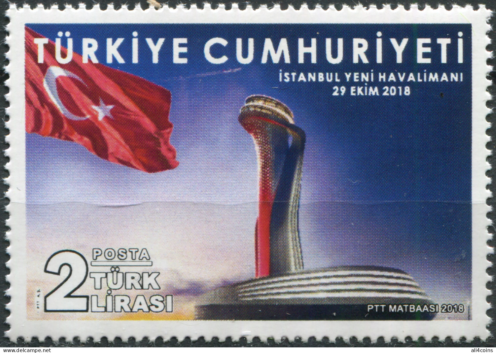 Turkey 2018. Inauguration Of Istanbul New Airport (MNH OG) Stamp - Nuevos