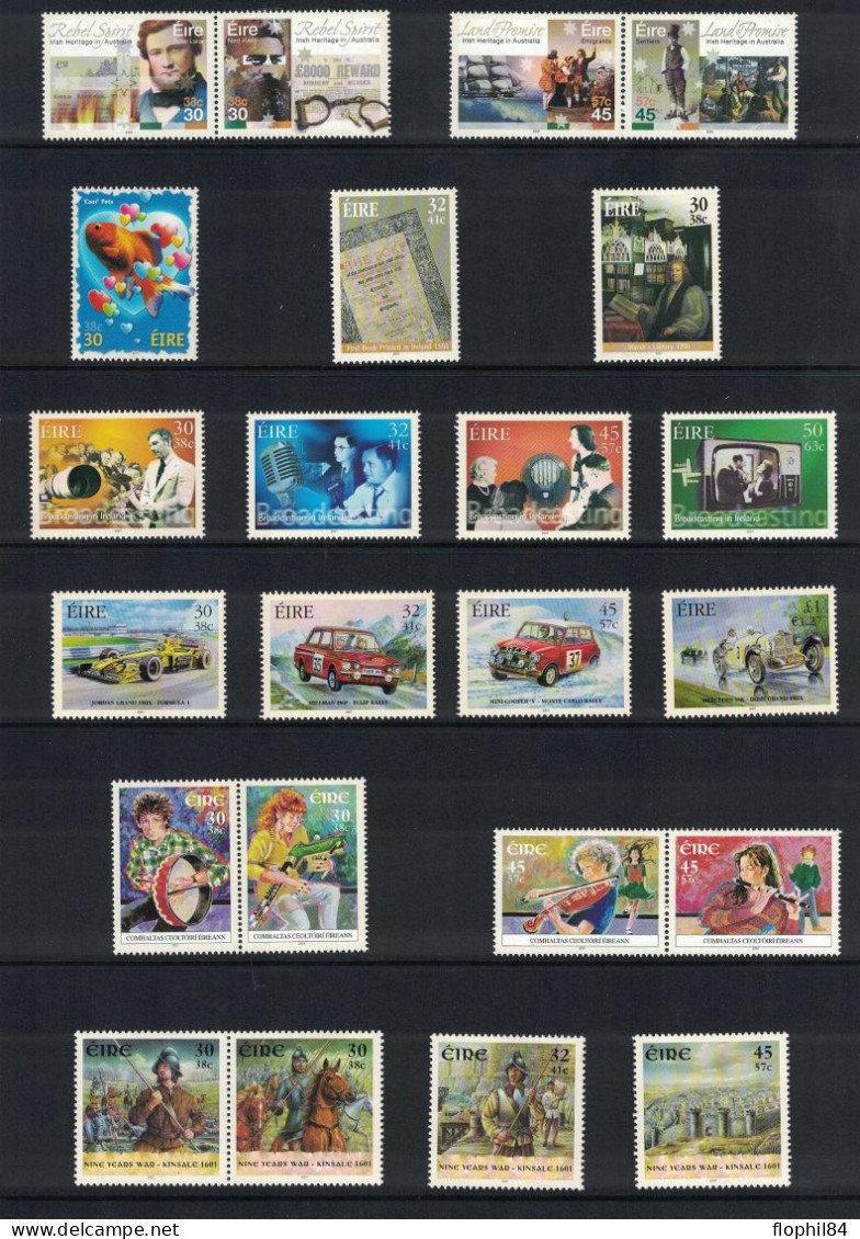 IRLANDE- EIRE - ANNEE 2001 EN POCHETTE DE LA POSTE IRLANDAISE - NEUF. - Nuovi