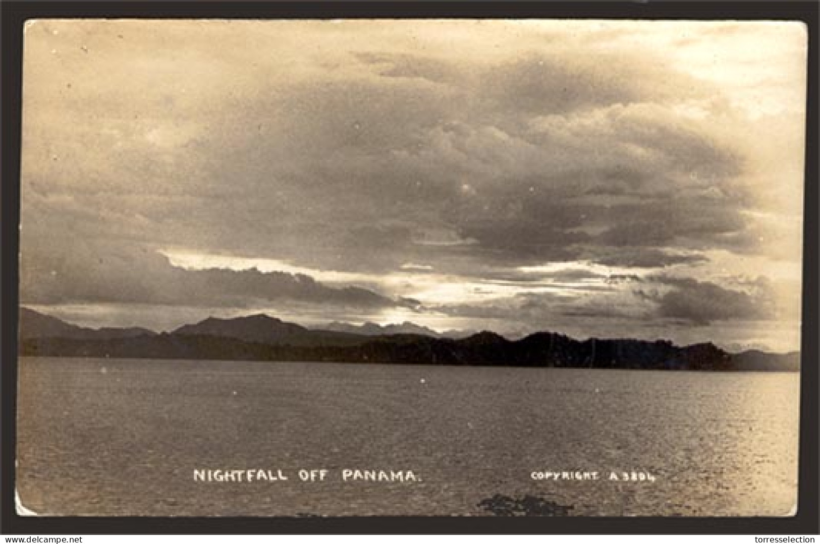 PANAMA. C.1920. Early Photo B/W Of Panama/nightfall. Postcard Size. - Panamá