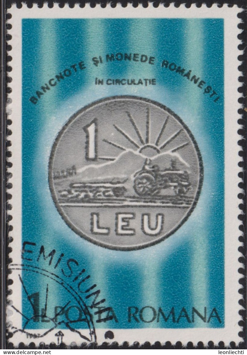 1987 Rumänien ° Mi:RO 4339, Sn:RO 3450, Yt:RO 3743, Sg:RO 5114,Traktor, Circulating Romanian Banknotes And Coins - Gebruikt