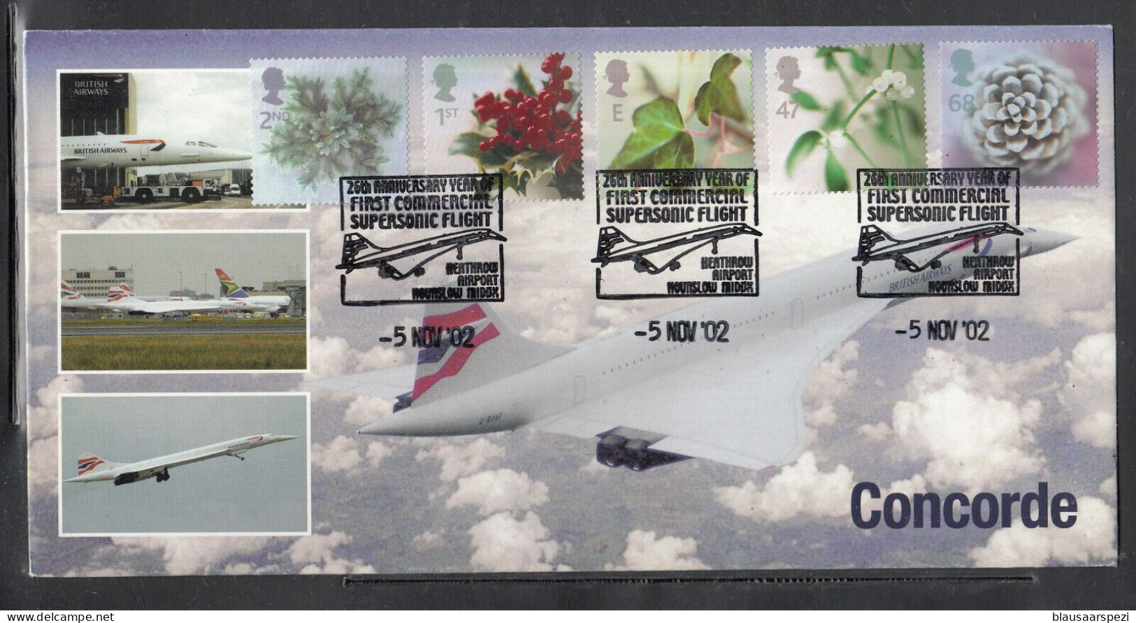 Great Britain GB  2002 - "CONCORDE" Of Beautiful FDC  (NEU 50 ) - Concorde