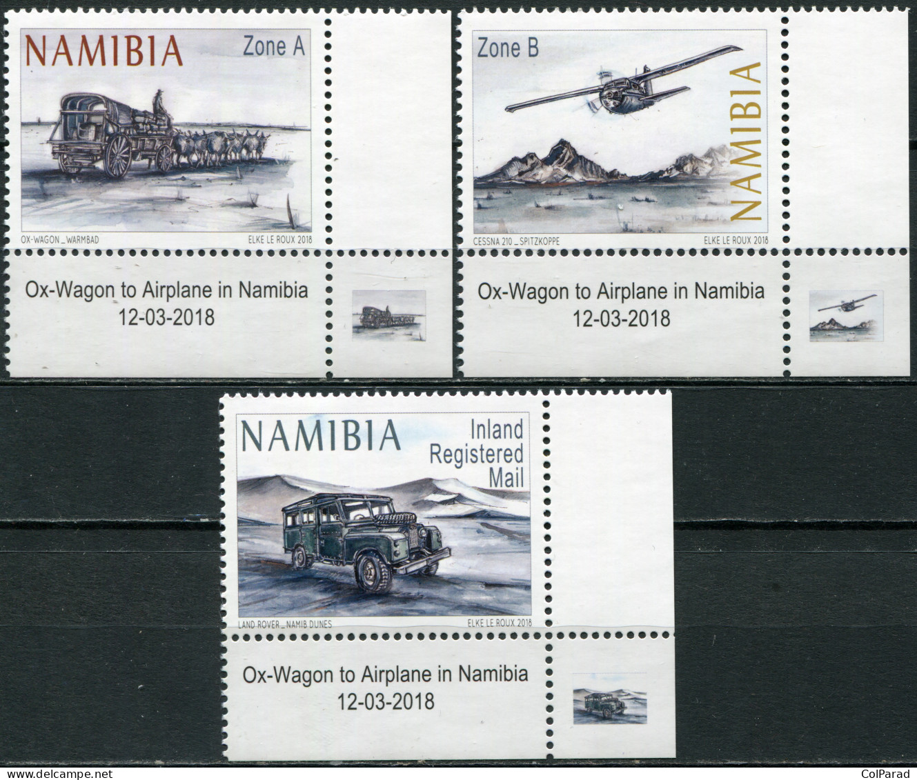 NAMIBIA - 2018 - SET OF 3 STAMPS MNH ** - Means Of Transport. C4 - Namibie (1990- ...)