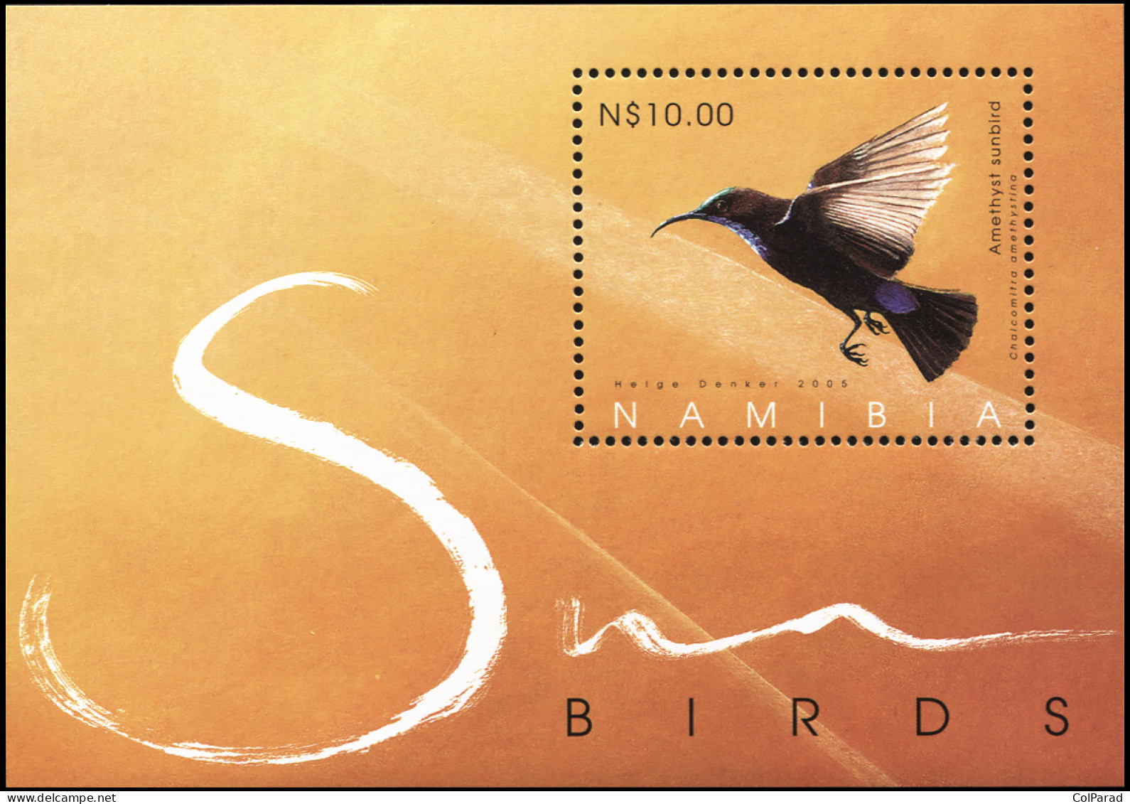 NAMIBIA - 2005 - SOUVENIR SHEET MNH ** - Sunbirds In Namibia - Namibië (1990- ...)