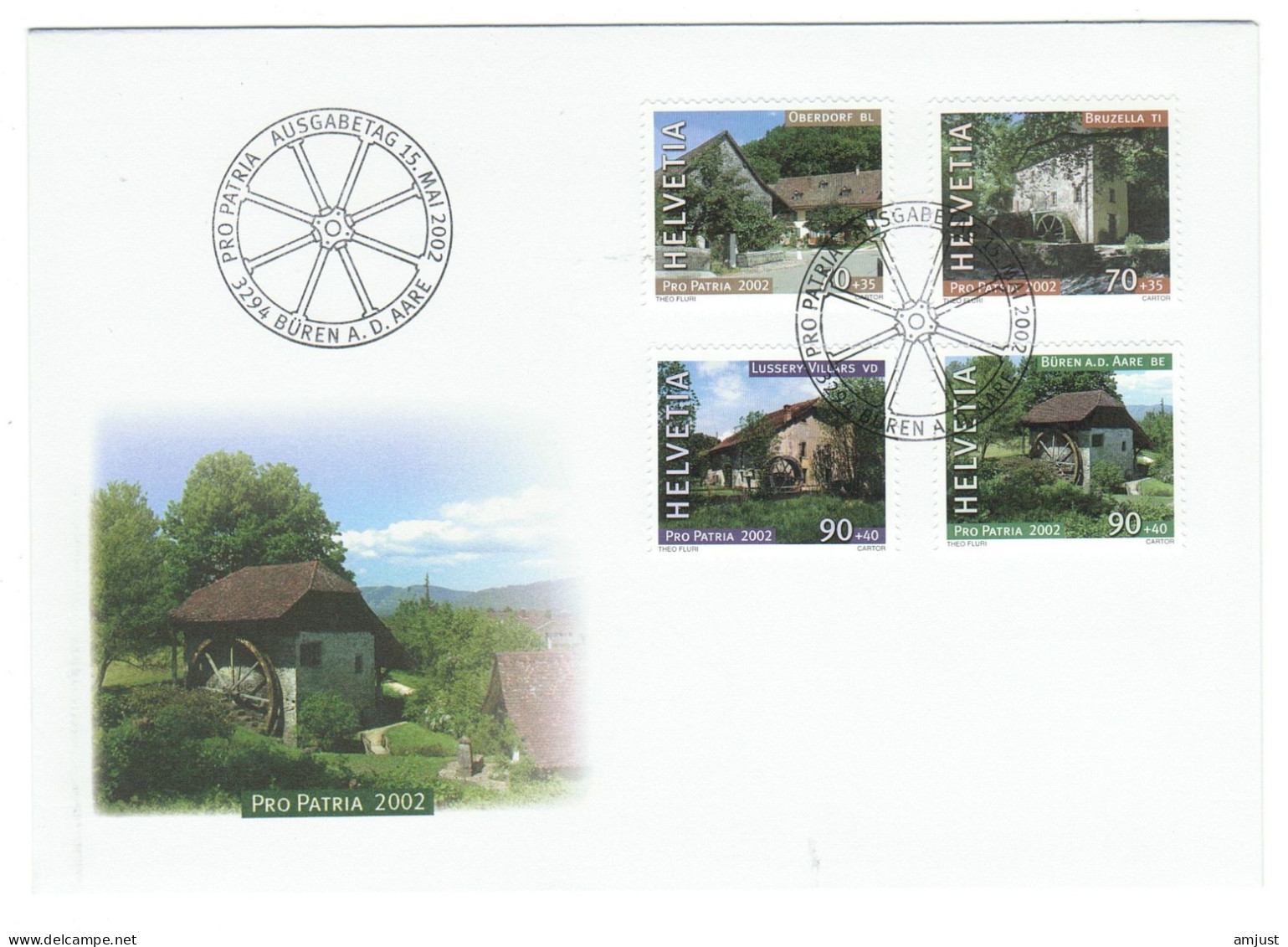 Suisse//Schweiz//Svizerra // Switzerland // Pro-Patria 2002 Lettre (FDC) Avec Série Oblitérée 1er Jour - Storia Postale