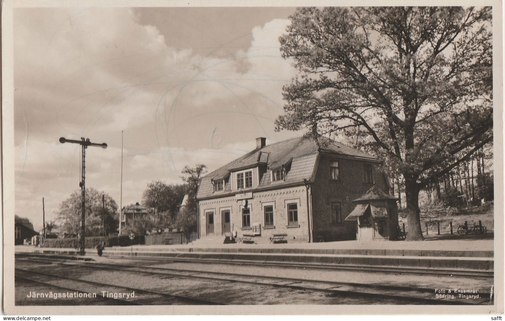 AK Tingsryd, Järnvägsstationen - Bahnhof 1952 - Schweden