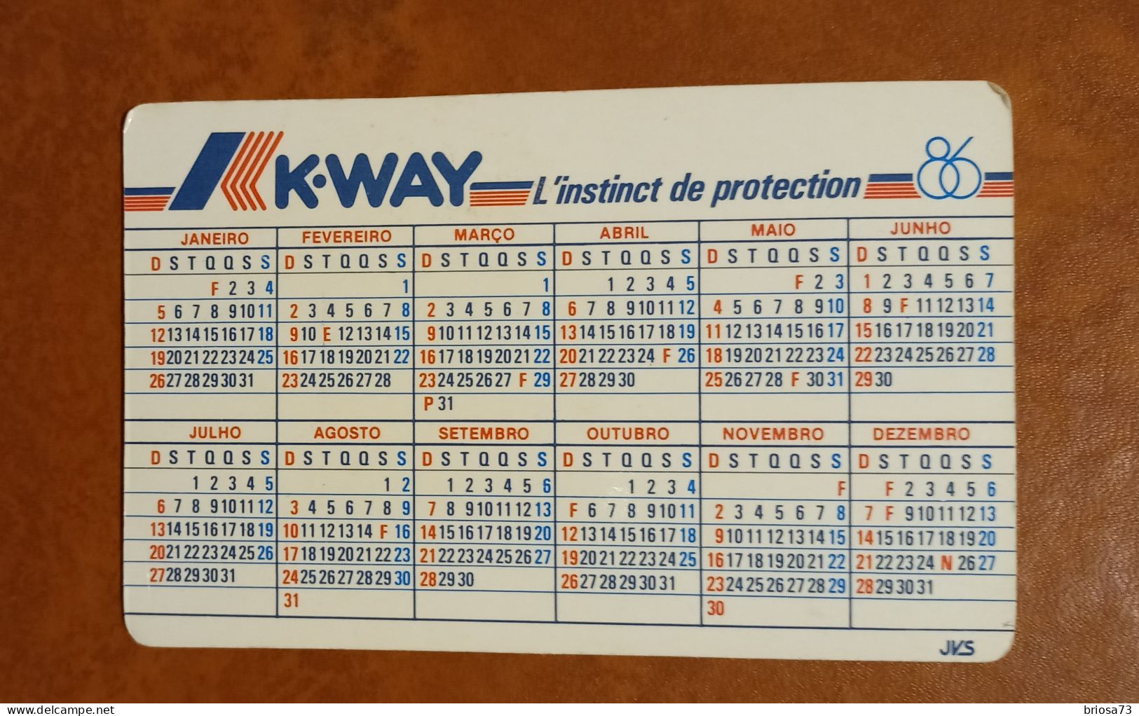 Calendrier De Poche K.WAY - Formato Piccolo : 1981-90