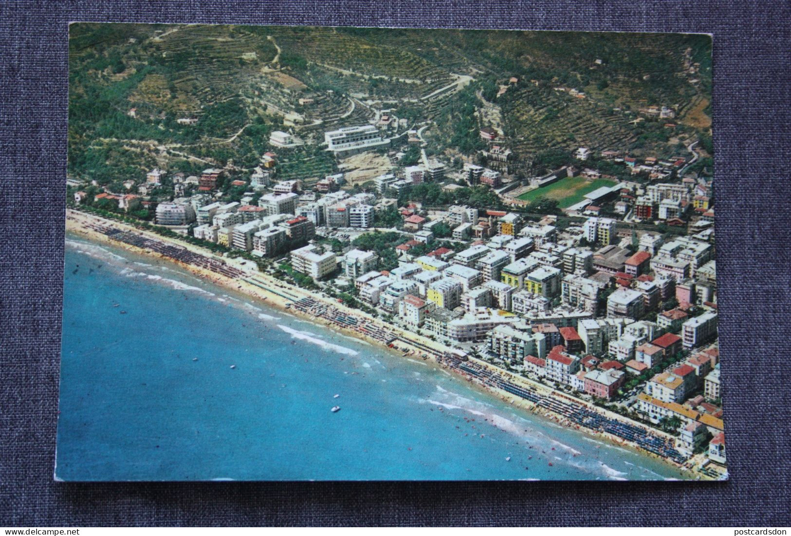 SAVONA - ALASSIO, VEDUTA DALL'AEREO, ESTADIO - STADIUM - STADE - STADION - Old Postcard - Estadios