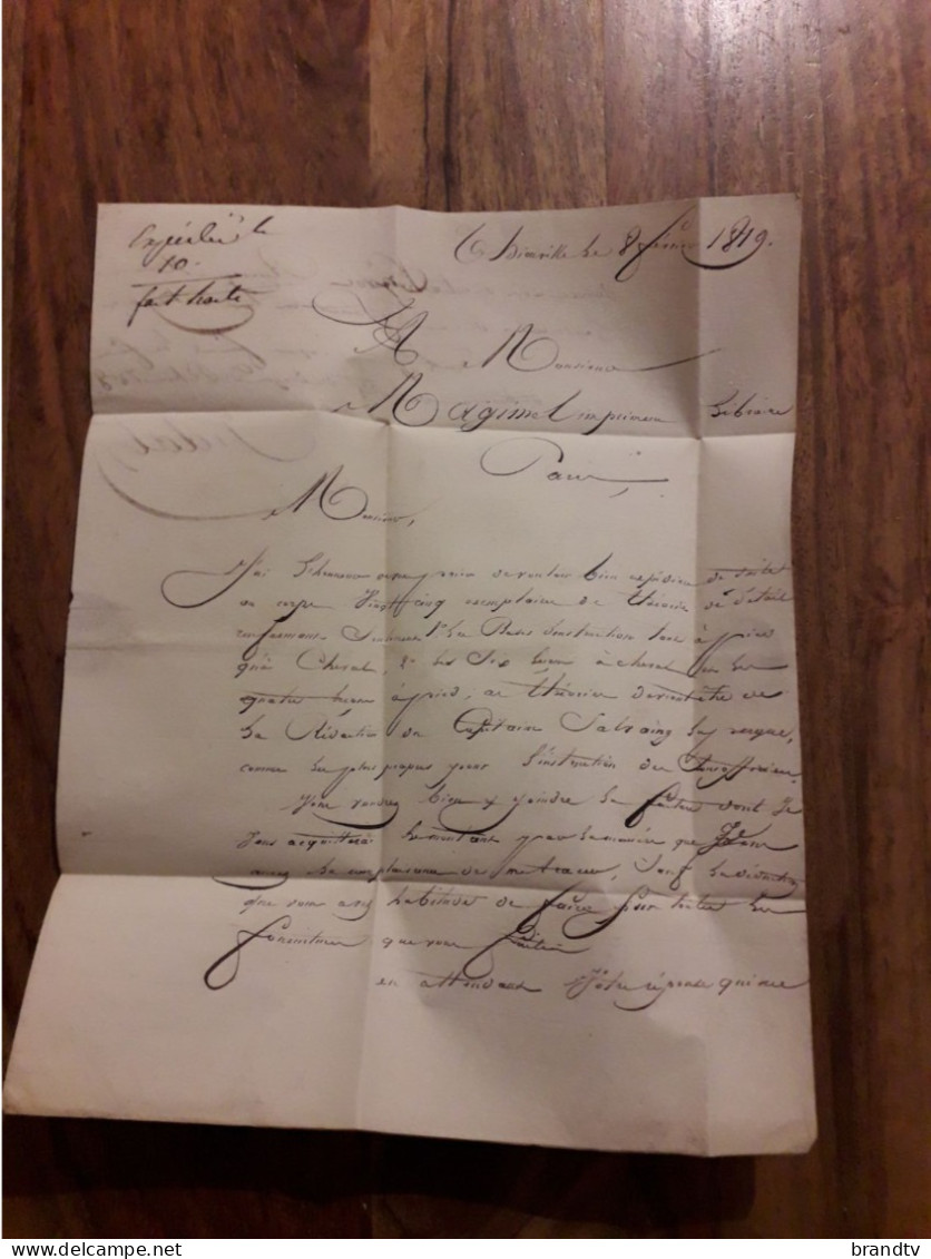 THIONVILLE  Lettre Manuscrite 1819 - Manuscrits