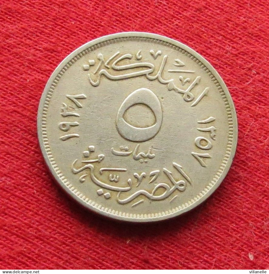 Egypt 5 Milliemes 1938 Egipto Egypte Egito Egitto Ägypten L7-2 W ºº - Egypte