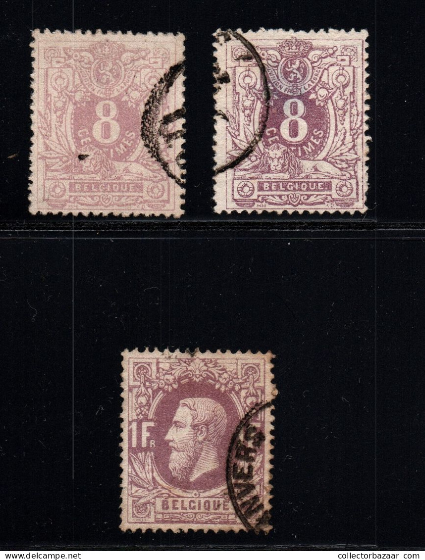 Belgium Belgique Used Key Stamps Postmarks Varieties SOTN Catalogue Value +$1200 - Collections