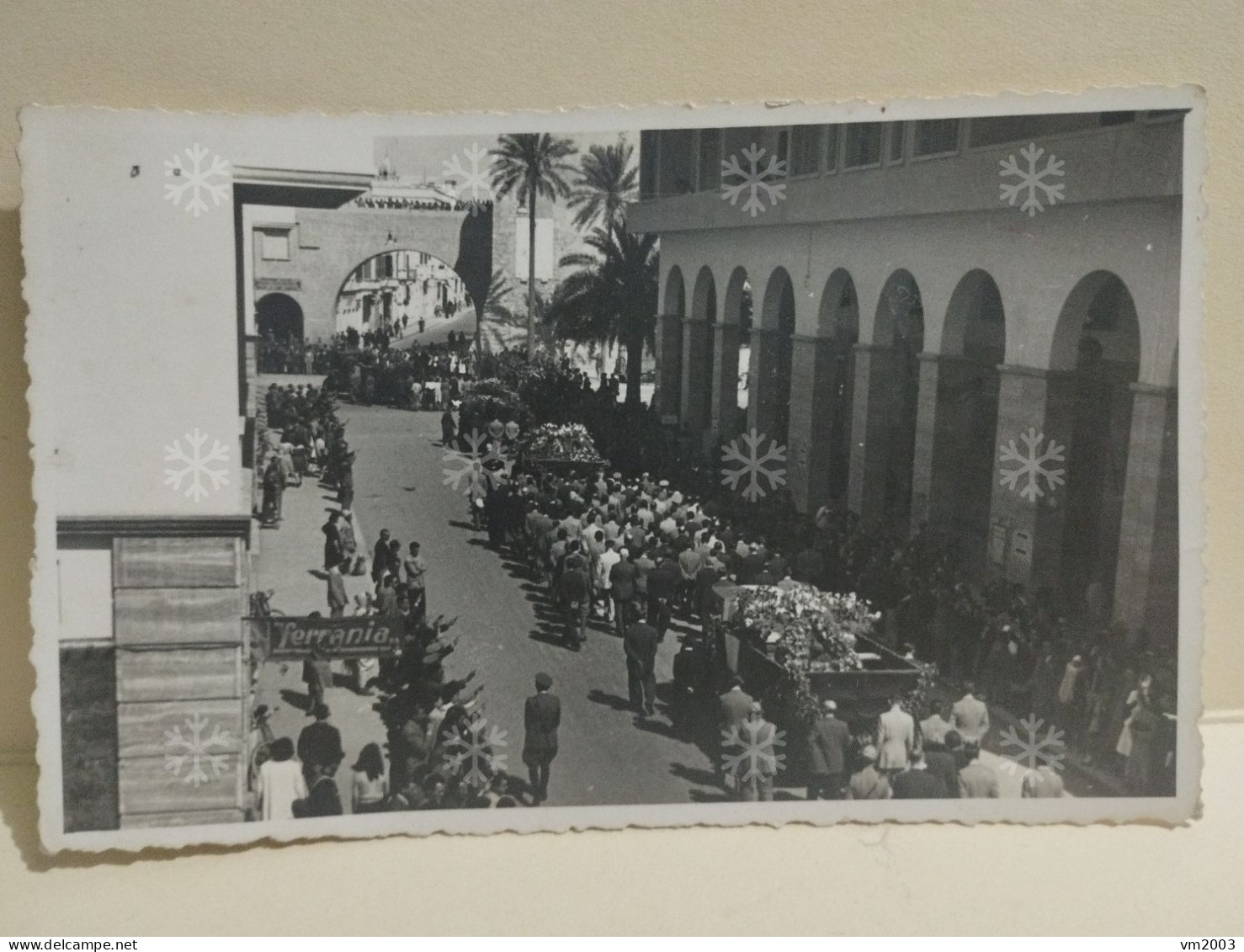 Italia Foto Libia Tripoli Funerale Vittime Bombardamento Aereo 1941 - Libyen