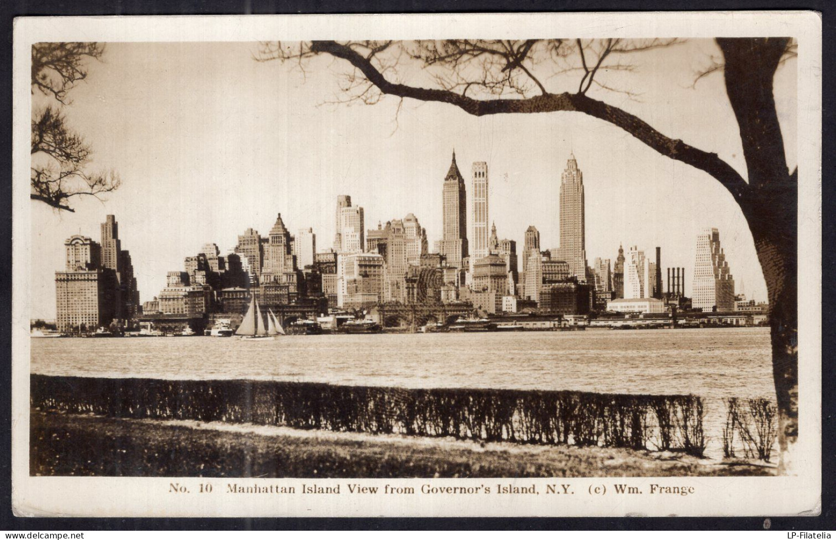 United States - Circa 1930 - NY - Manhattan Island View From Governor's Island - Manhattan