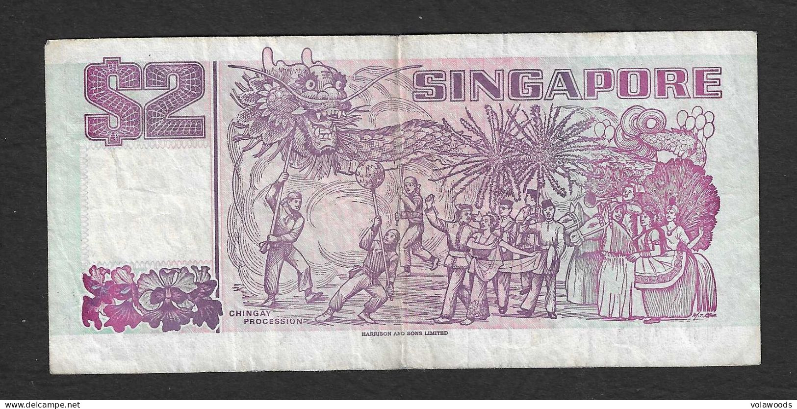 Singapore - Banconota Circolata Da 2 Dollari P-34 - 1997 #19 - Singapour
