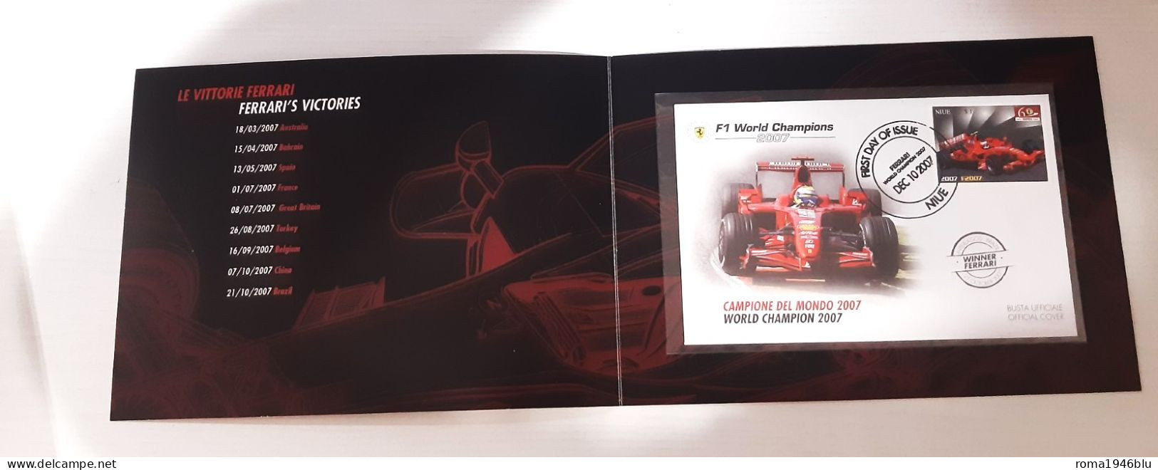 FERRARI CAMPIONE DEL MONDO 2007 BUSTA UFFICIALE - Presentation Packs