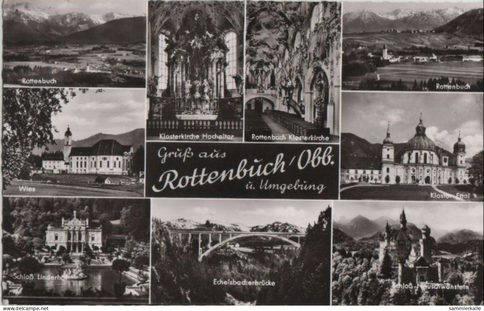 54511 - Rottenbuch - Und Umgebung, U.a. Kloster Ettal - 1960 - Weilheim