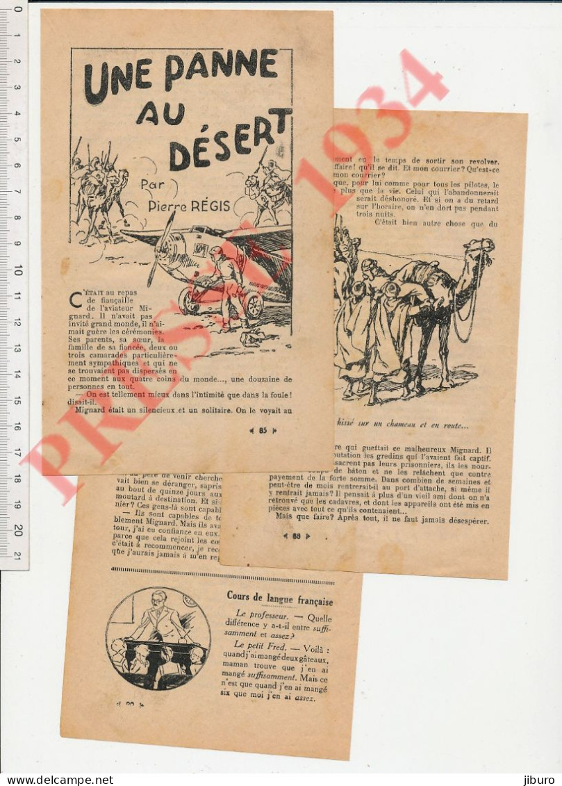 Pierre Régis : Une Panne Au Désert Avion Aviateur Mignard Ligne Casablanca Dakar Chalin Aviation Dromadaire Animal - Ohne Zuordnung