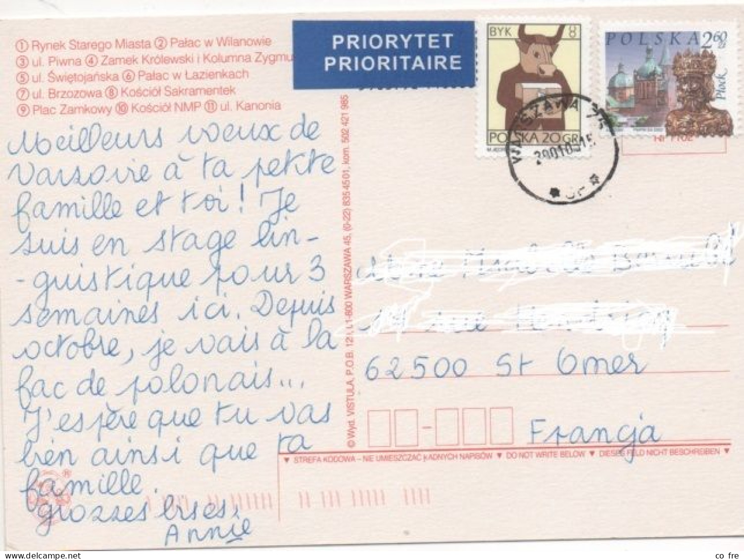 Pologne N°3398 Et 3746 Sur Carte Postale - Briefe U. Dokumente