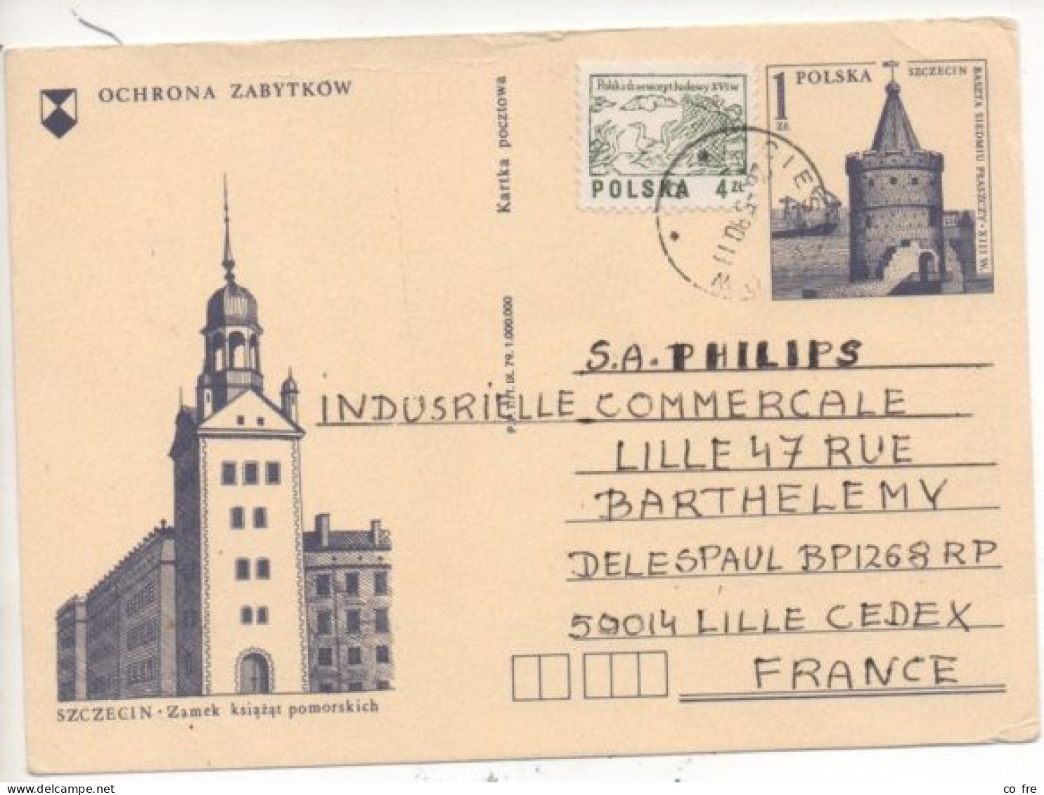 Pologne: Entier Postal Avec Complément Pour L'étranger (1980) - Stamped Stationery