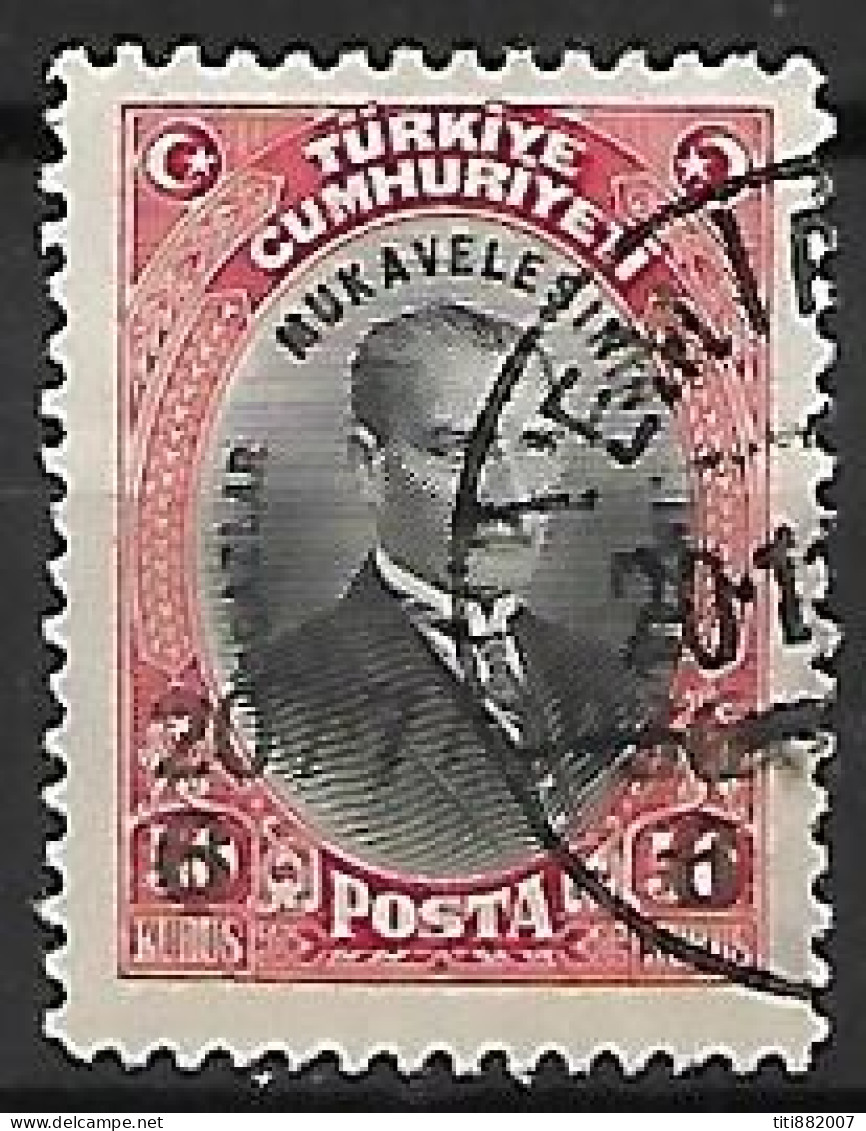 TURQUIE    -   1936 .   Y&T  N° 874 Oblitéré .surchargé - Used Stamps