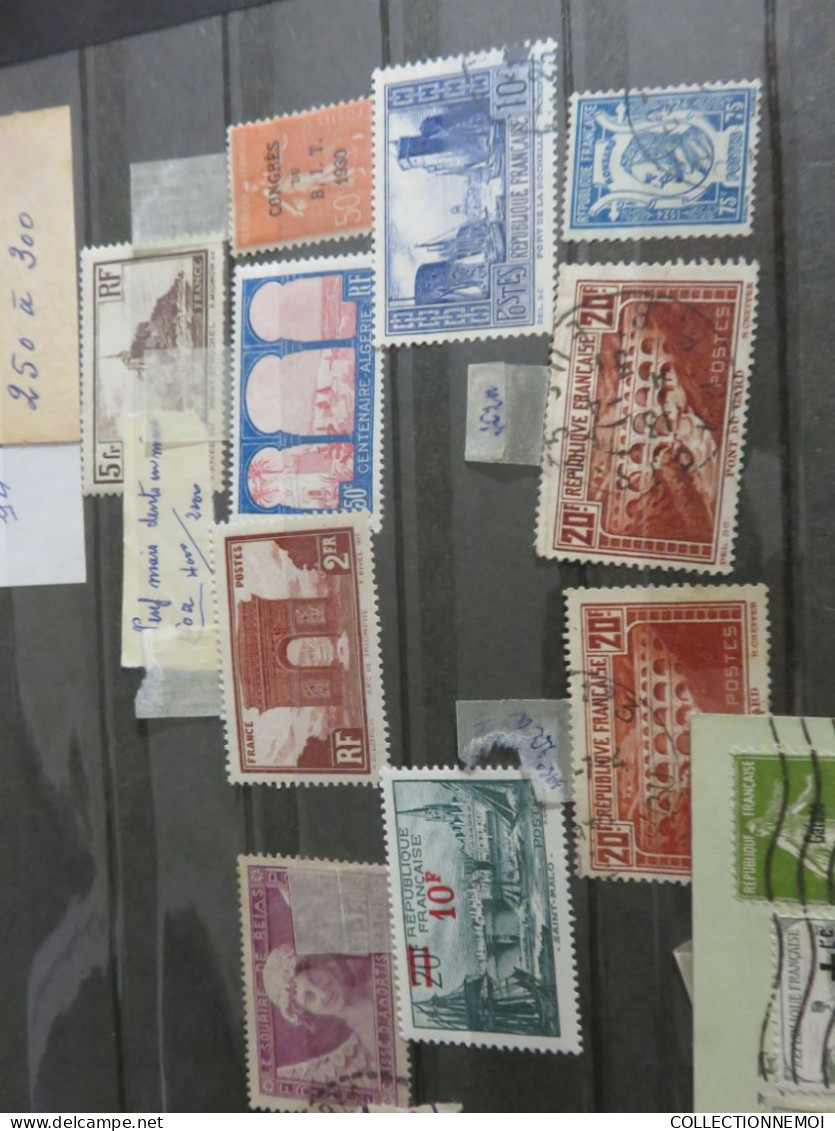 lot de france ,, TIMBRES NEUFS ,,et oblitérés, avec et sans charniére ,,c'est vendue comme c'est ,tout est photographié