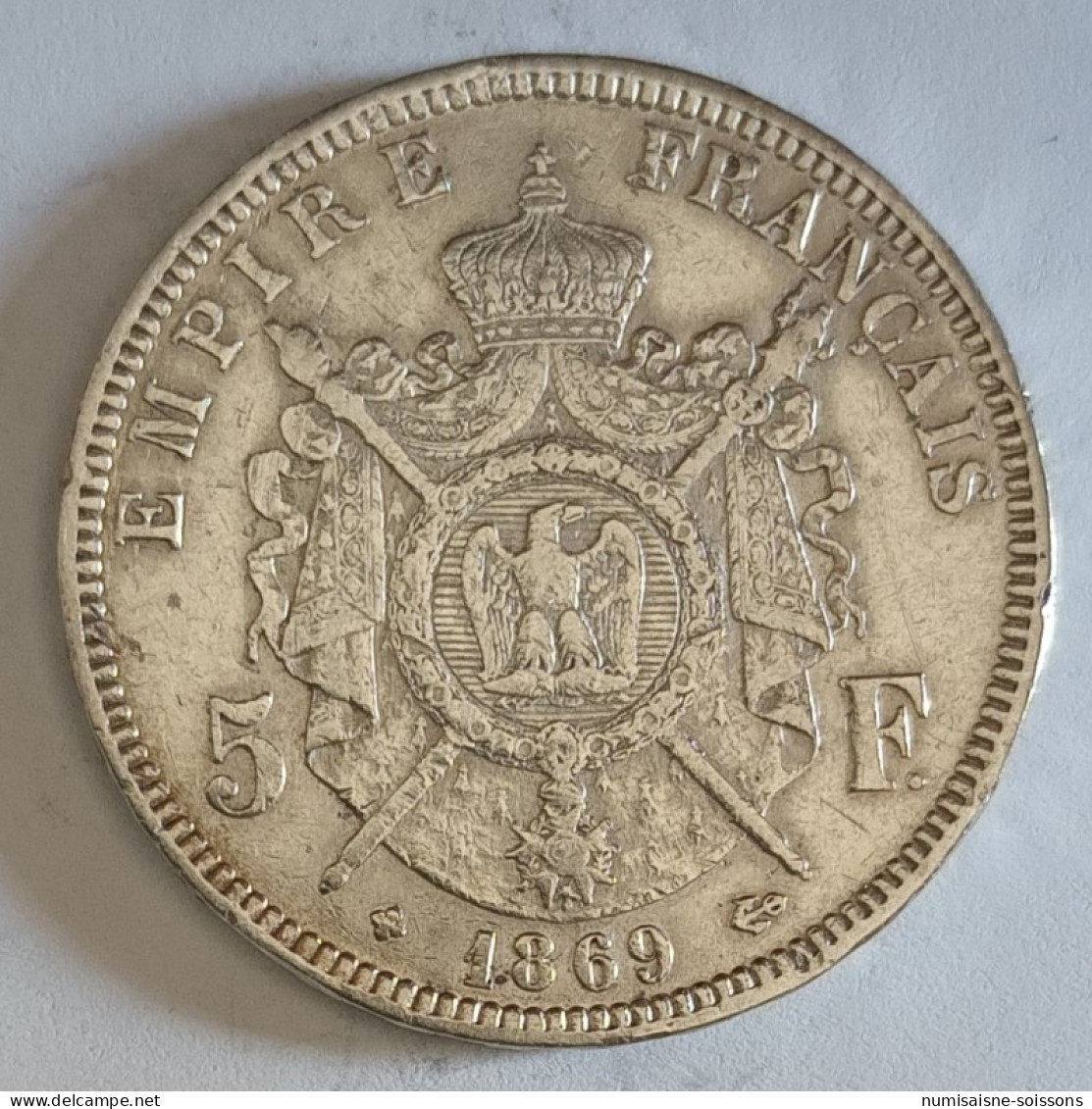 GADOURY 739 - 5 FRANCS 1869 BB - Strabourg - TYPE NAPOLEON III - KM 799 - 095654 - TB+ - 5 Francs