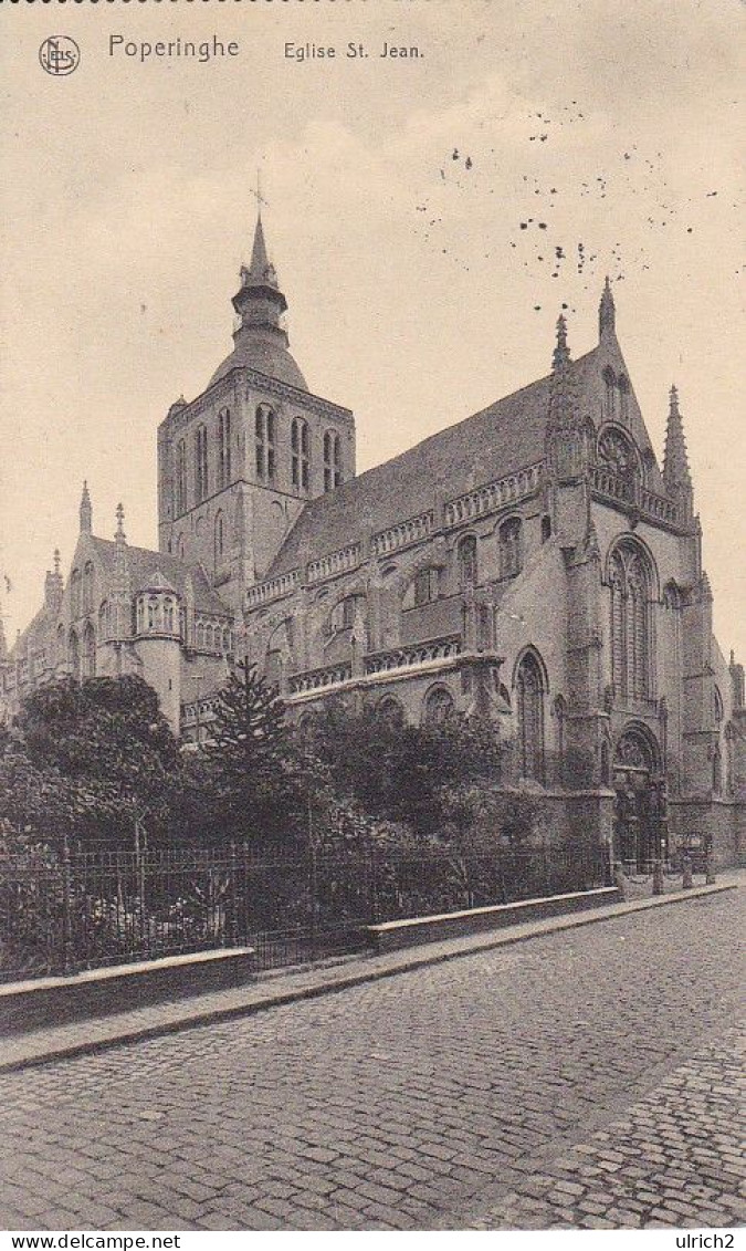 AK Poperinghe - Eglise St. Jean - Feldpost Res. Inf. Regt. 244 - 1916 (68287) - Poperinge