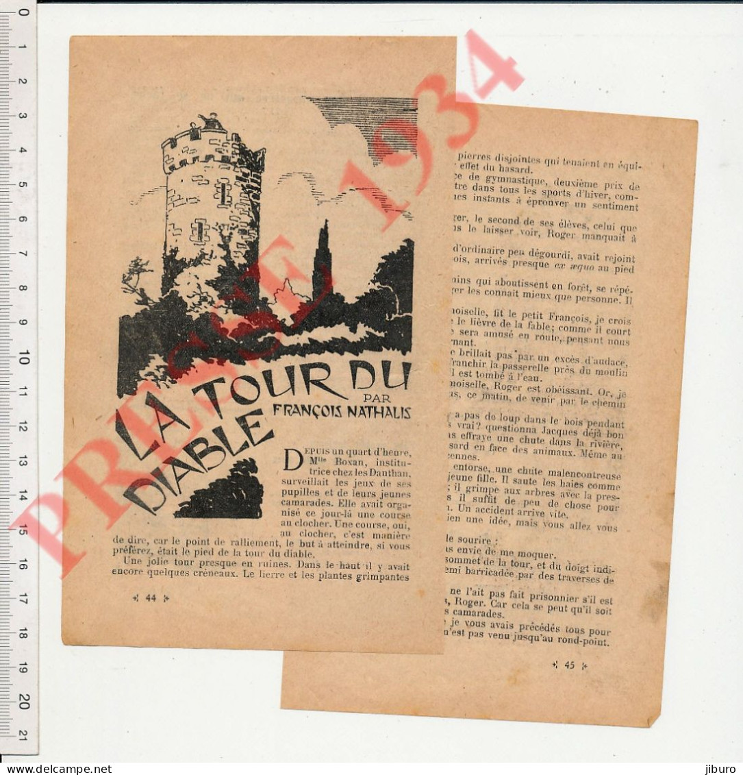 Récit 1934 François Nathalis : La Tour Du Diable Boxan Danthan + Noël Oudon : Le Mystère De La Villa Rouge - Ohne Zuordnung