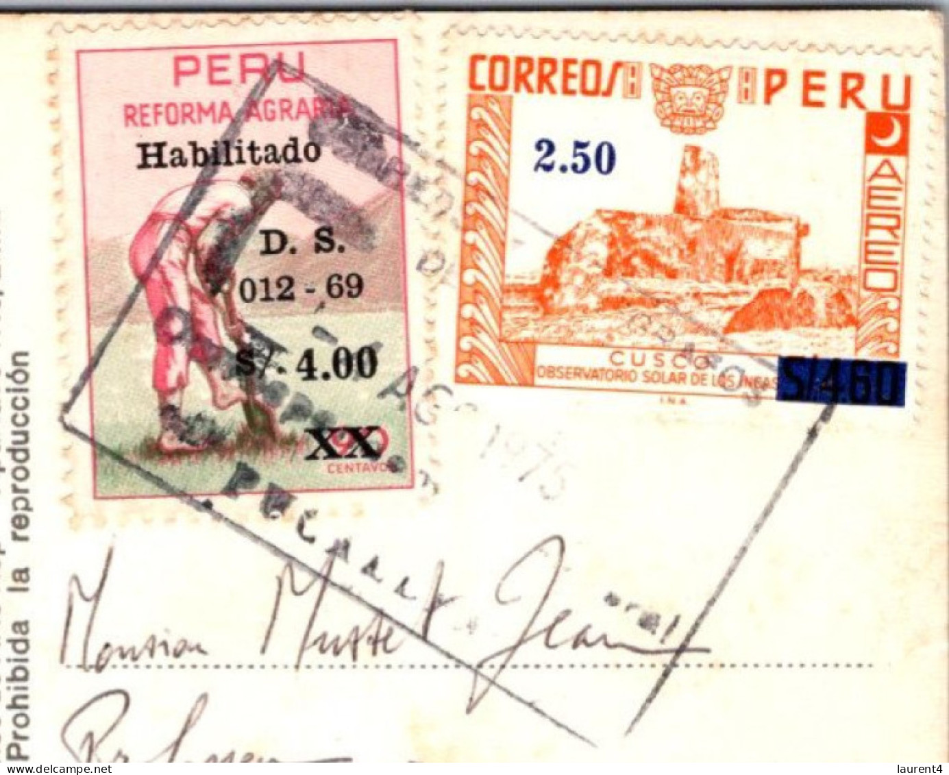 22-3-2024 (3 Y 41) Peru (posted To France 1975)  Miraflores - Perù